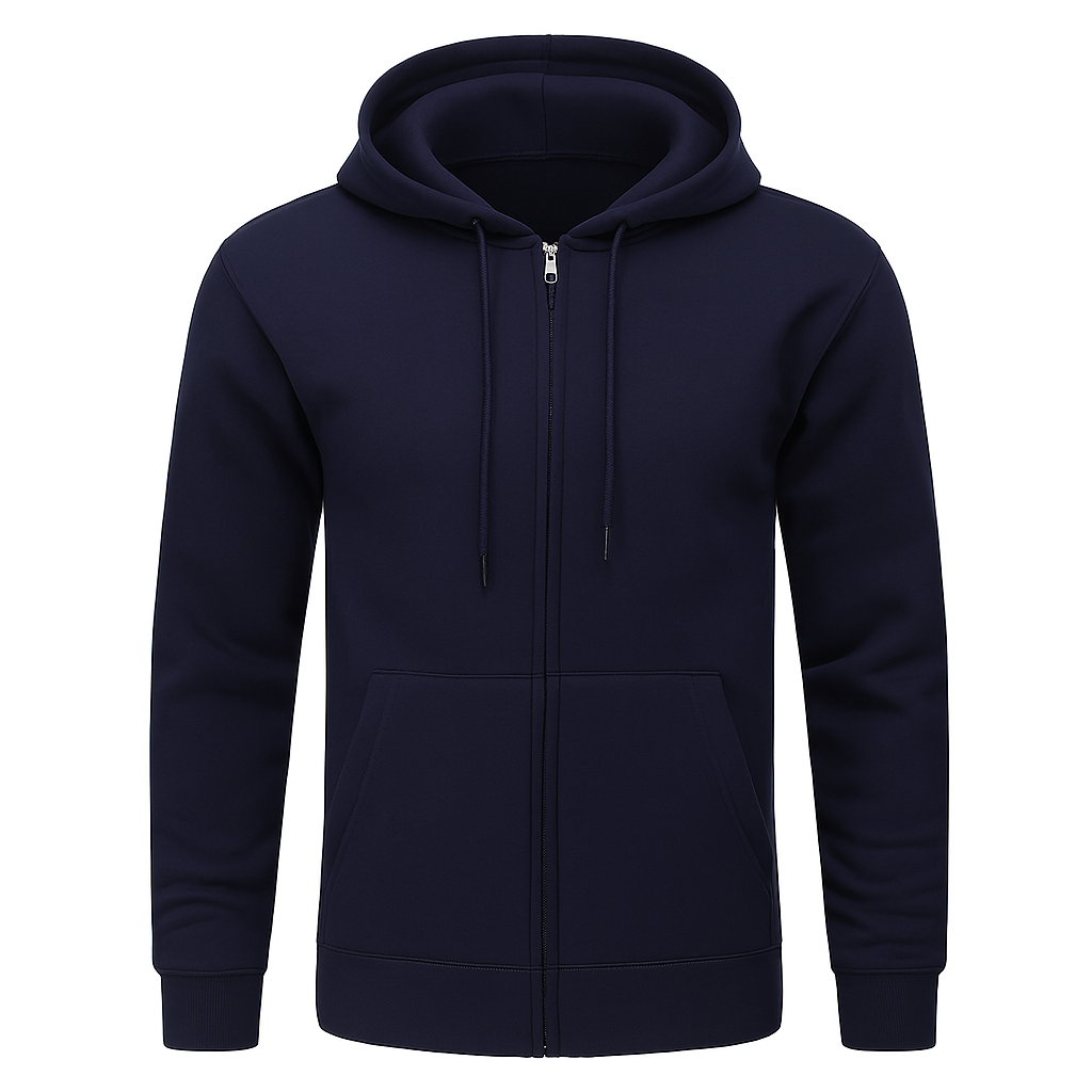 Full-Zip Hoodie with Kangaroo Pocket