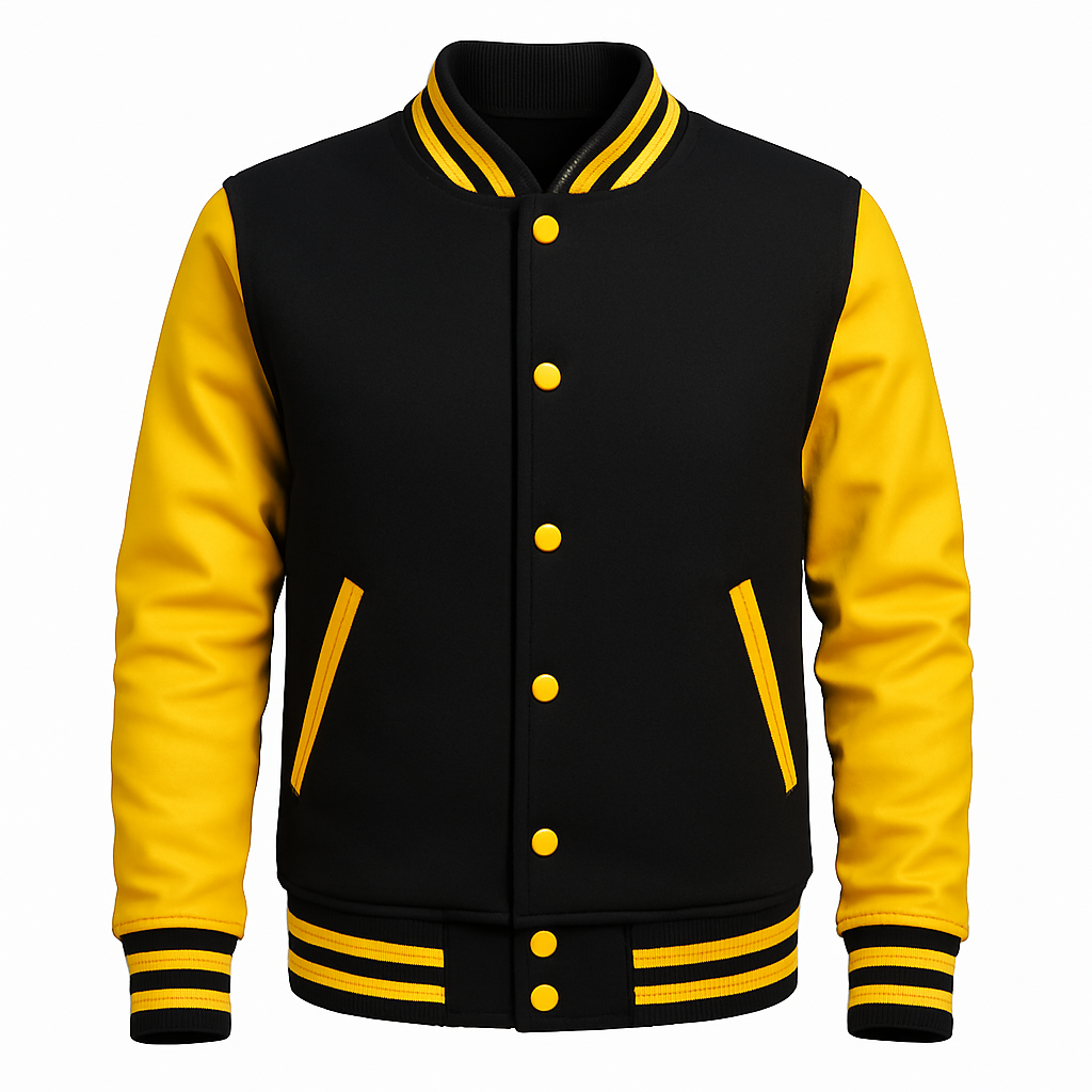 Modern Varsity Jacket with Contrast Sleeves